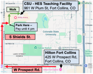 Map For Rocky Mountain ACSM conference